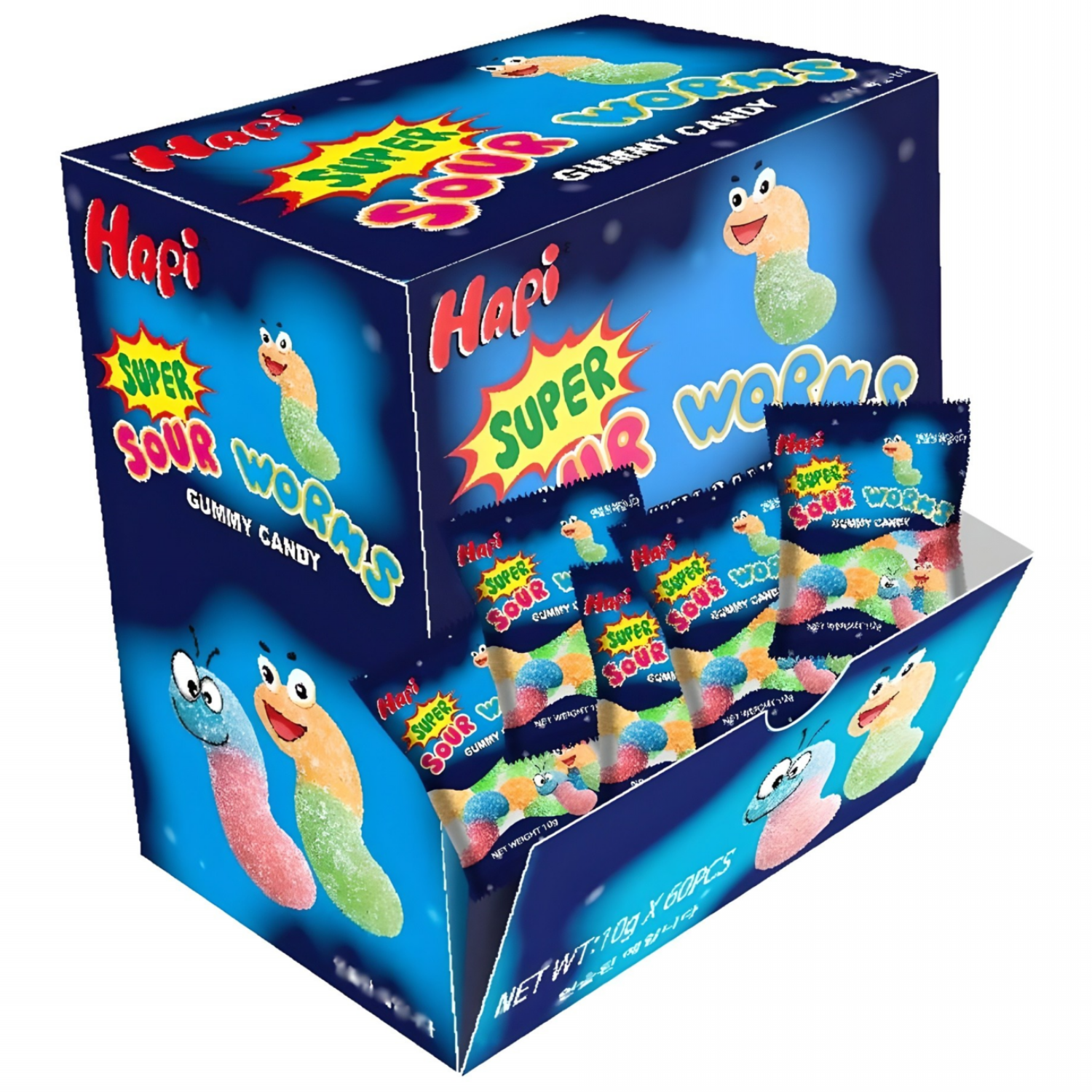 슈퍼 사우어 웜즈 구미 60봉지입 대용량, 1개, 600g 12,600원