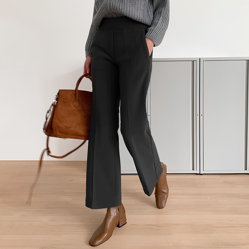 그레힙 여성 세미 와이드 팬츠 겨울 기모 슬랙스 정장 바지 46,900원