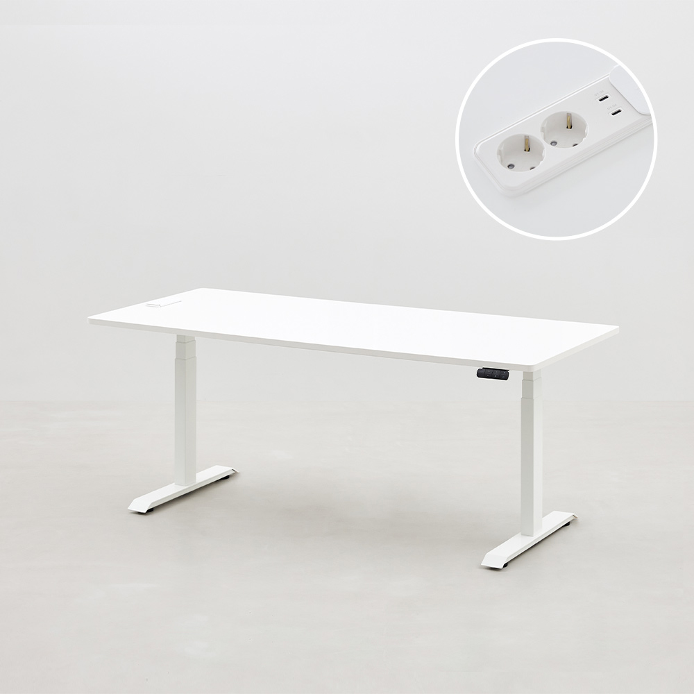 [두닷] 콰트로 모션데스크 노트북형 3단 1800x800, 에어화이트(상판)+블랙(프레임) 679,000원