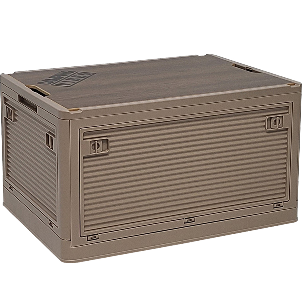 캠핑바이브스 폴딩 리빙박스 84L 우드 상판형 40,800원