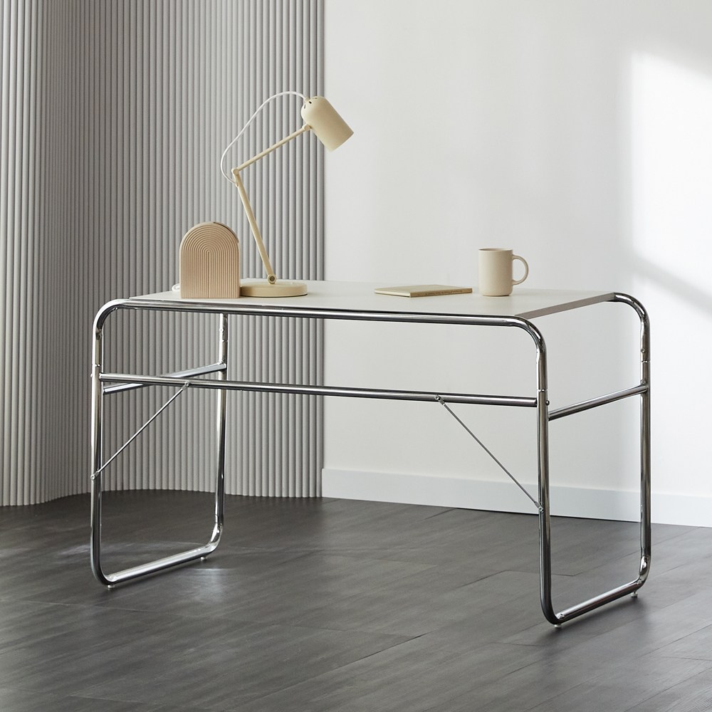 디노테이블 컴퓨터책상 크롬 커피테이블 1인용 일자형 책상 미드센추리 모던스타일 사무용 책상 89,000원