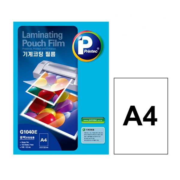 프린텍 G1040E-100 기계코팅필름 A4 100mic 100매 유광 코팅지 7,970원
