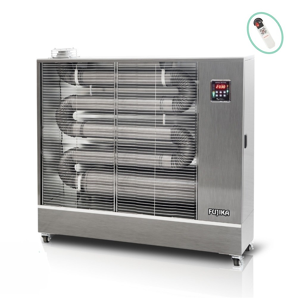 후지카 백등유 원적외선 튜브히터 리모컨형 이동식 돈풍기 FU-60000 165-198m2 실버 견고 고효율 메탈프레임 석유냄새없는 저소음 양면난방  안전난방 난로 무전자파 1,380,000원