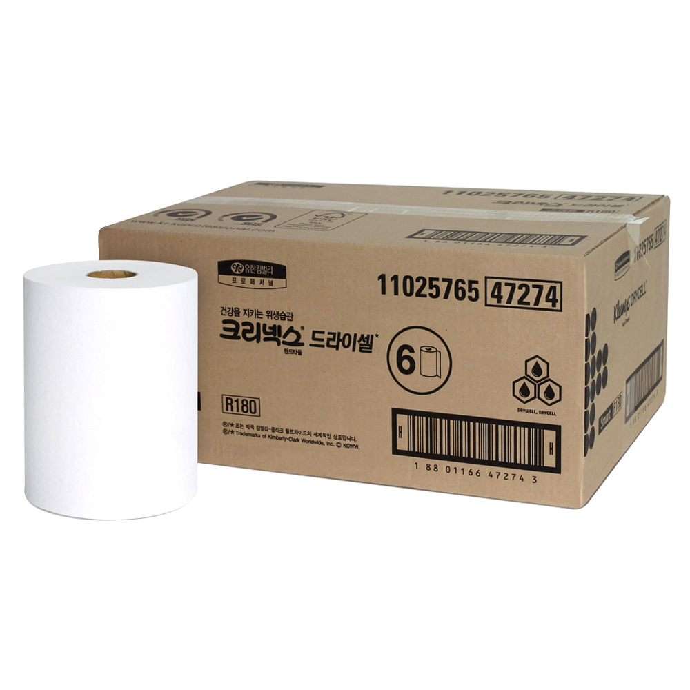 크리넥스 드라이셀 핸드타올 스마트 R180, 1개, 6개입 47,460원