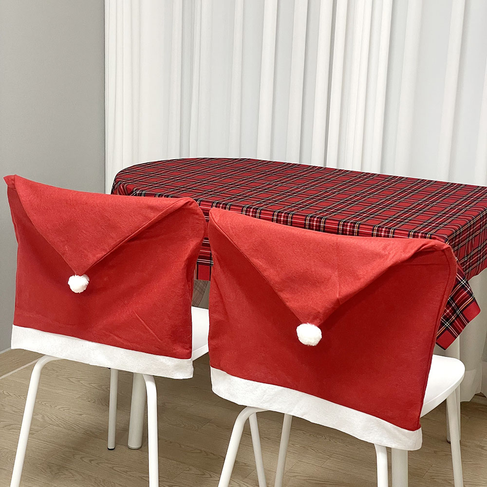 파티앤온 크리스마스 홈데코 산타 모자 의자커버 4개 캠핑 장식 8,900원