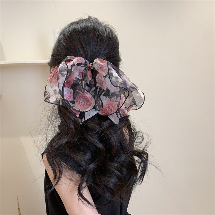 JeJe 고급 쉬폰 풍성한 플라워 왕리본 빅리본 자동핀 13,900원