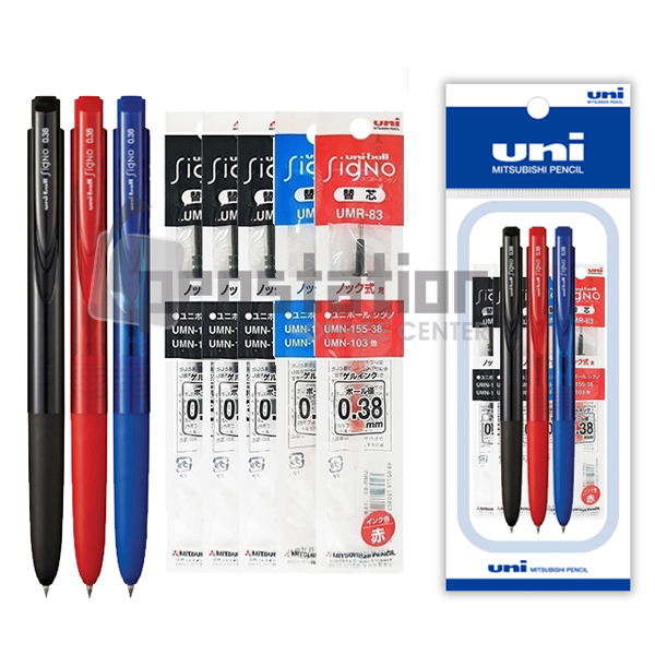uni 시그노 노크 볼펜 UMN-155 0.38/0.28mm 볼펜 리필 세트 11,500원