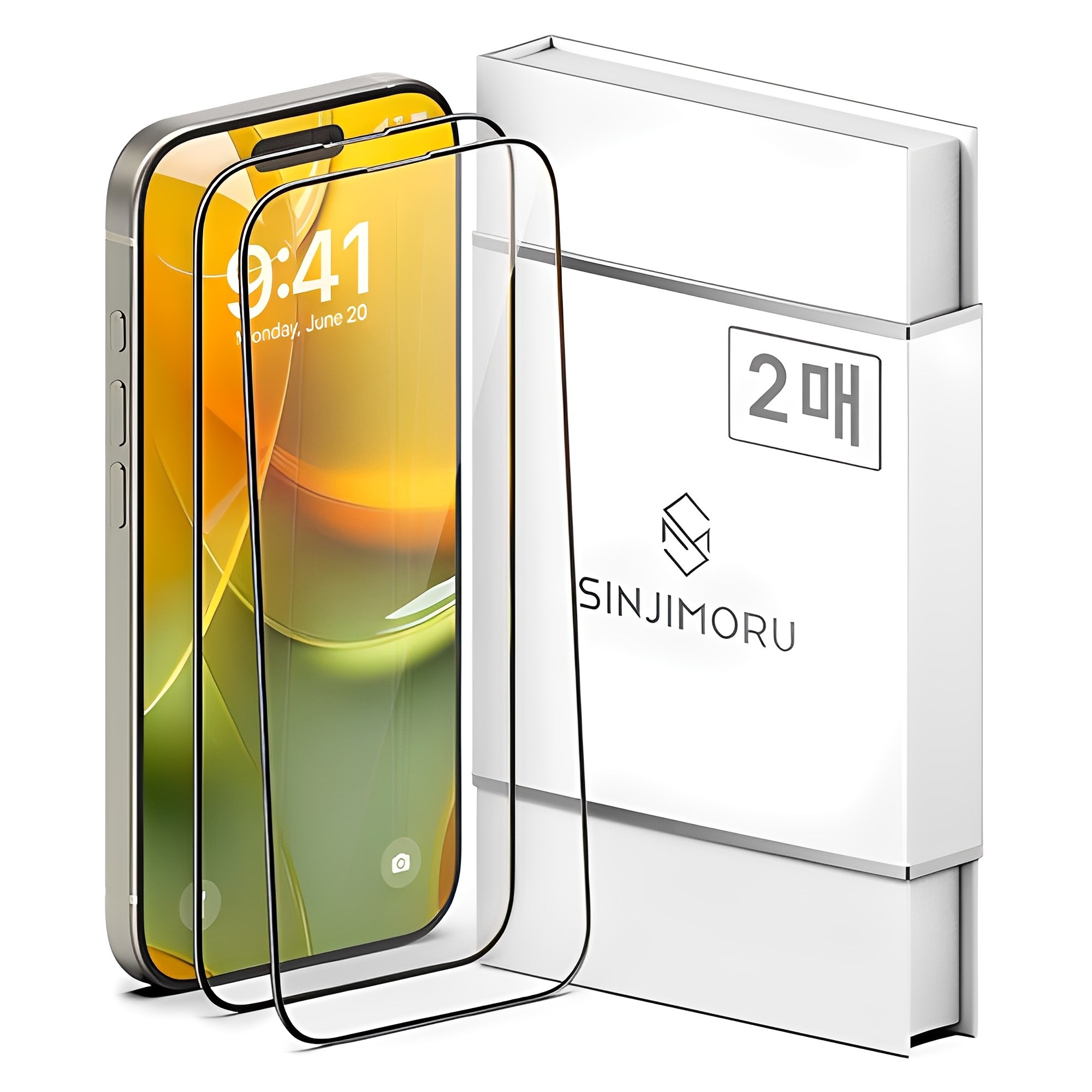 신지모루 풀커버 하이브리드 강화유리 휴대폰 액정보호필름 2매입 8,930원