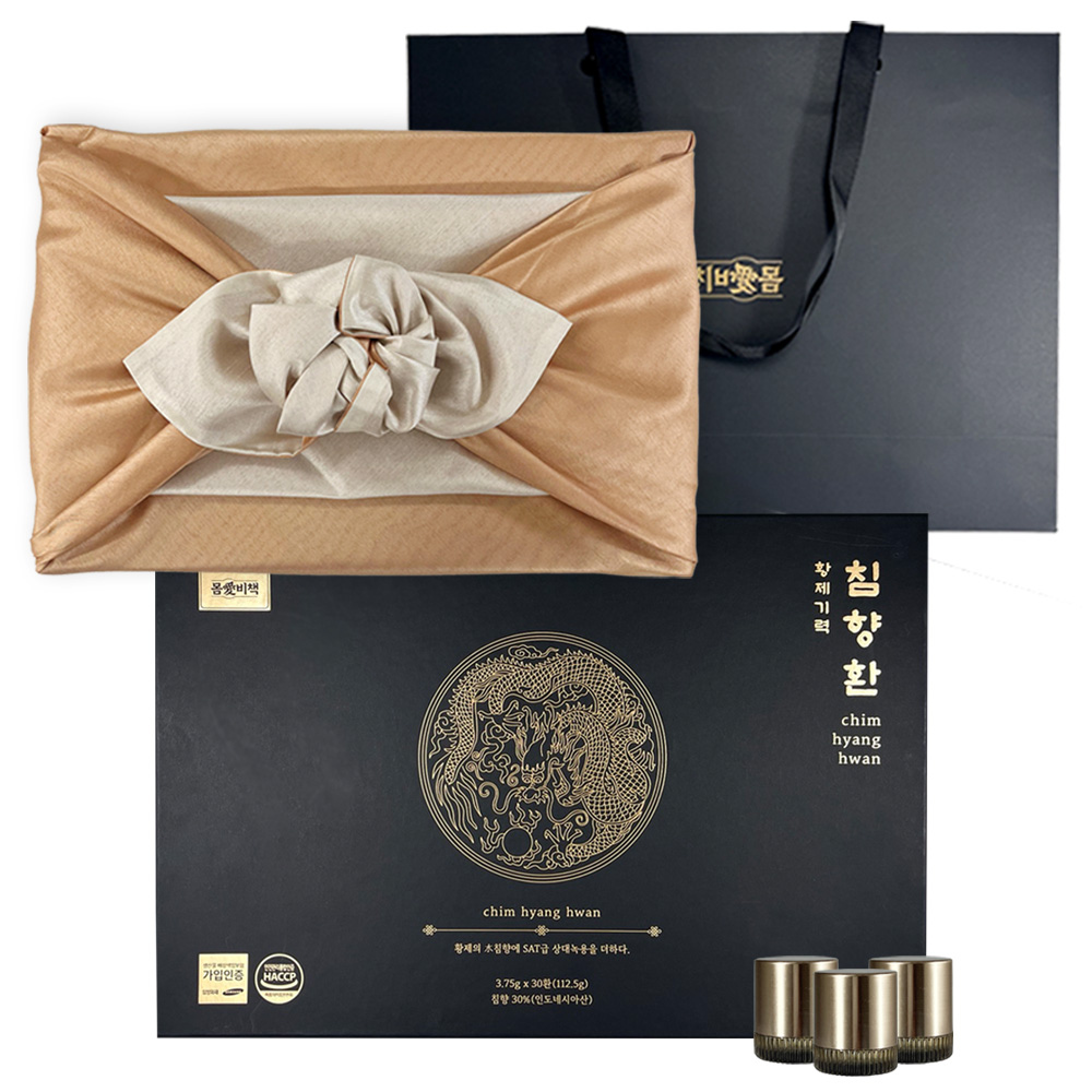 몸애비책 황제기력 침향환30% 명절 부모님 선물세트 (보자기), 1개 330,000원