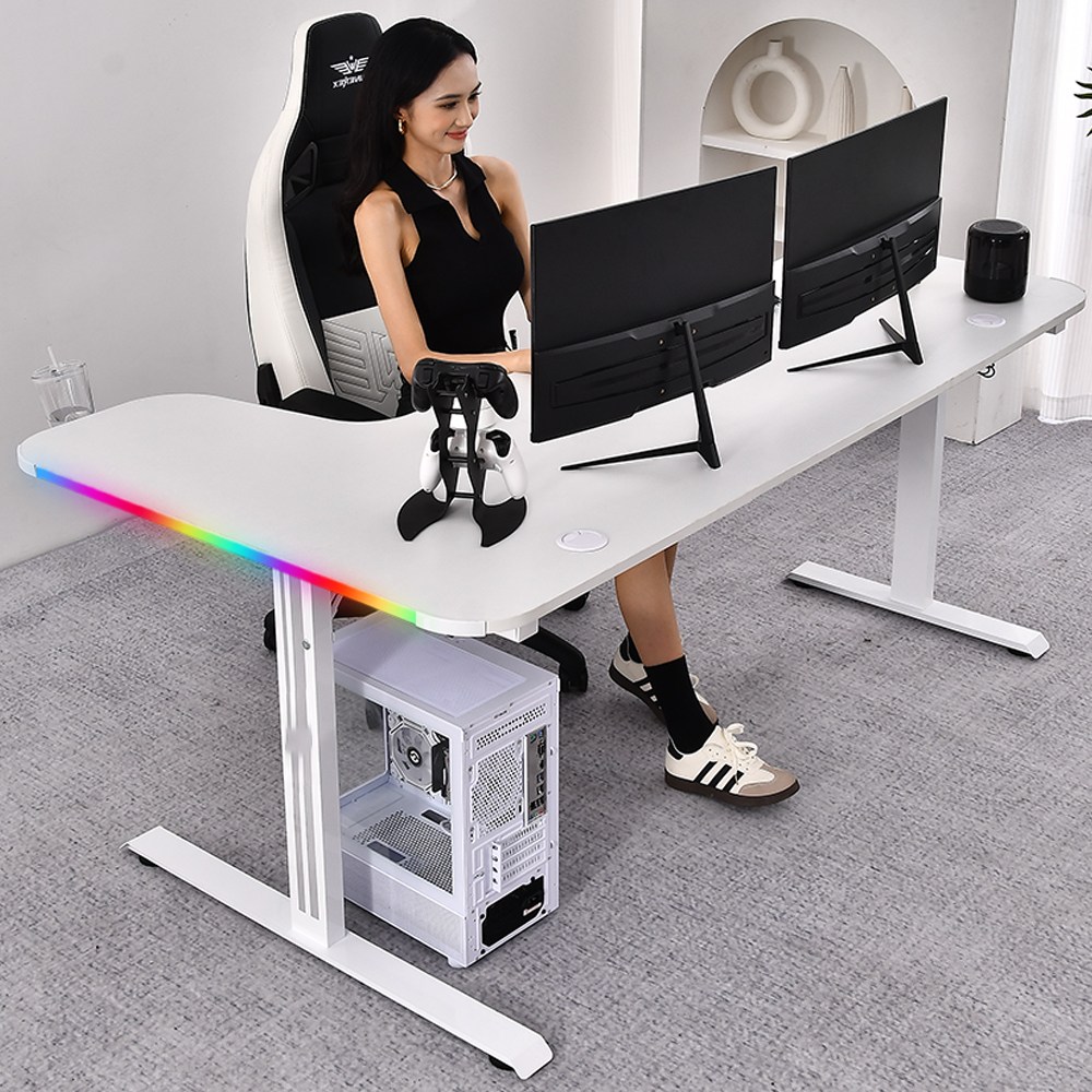 아우스 위너렉스 L시리즈 카본 LED 게이밍책상 컴퓨터책상 좌,우 선택가능 1400 1600 1800 268,800원