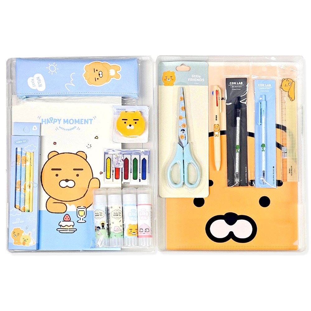 카카오프렌즈 프리미엄 문구 세트 투명 화일케이스 패키지, 라이언 24,100원