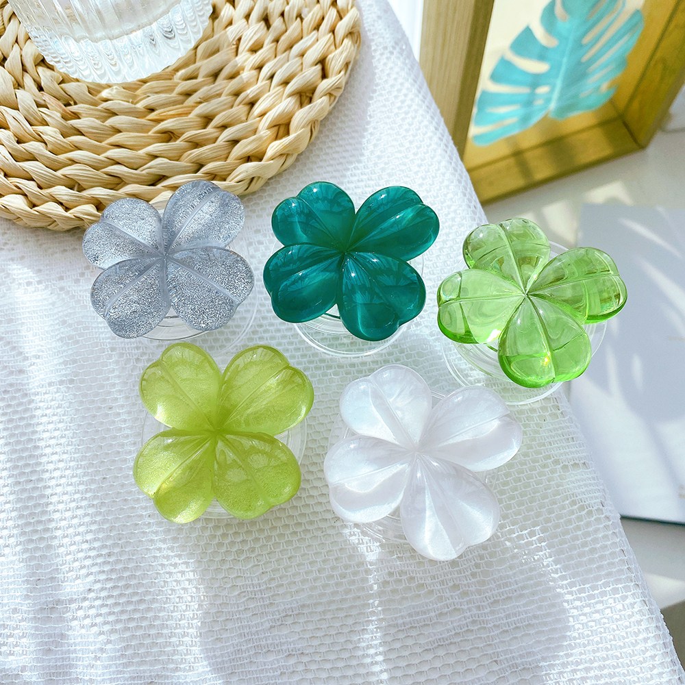 행운 가득 심플 레진 네잎클로버 스마트톡 5color 핸드폰 거치대 액세서리, 1개, 그린 6,500원