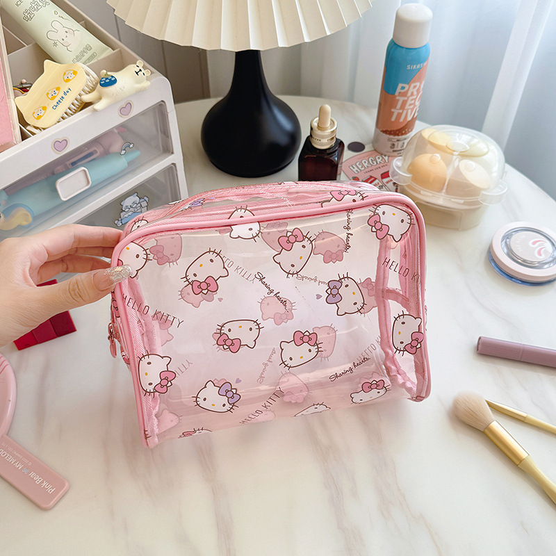 문구보따리 짱구 산리오 화장품 파우치 투명 파우치 여행용 다용도 9,810원