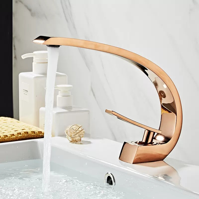 홍시로직 세면대수전 씽크대수전 무광 황동 수도꼭지 욕실 매립형 세면기 교체용 홈디자인, 1개 72,800원