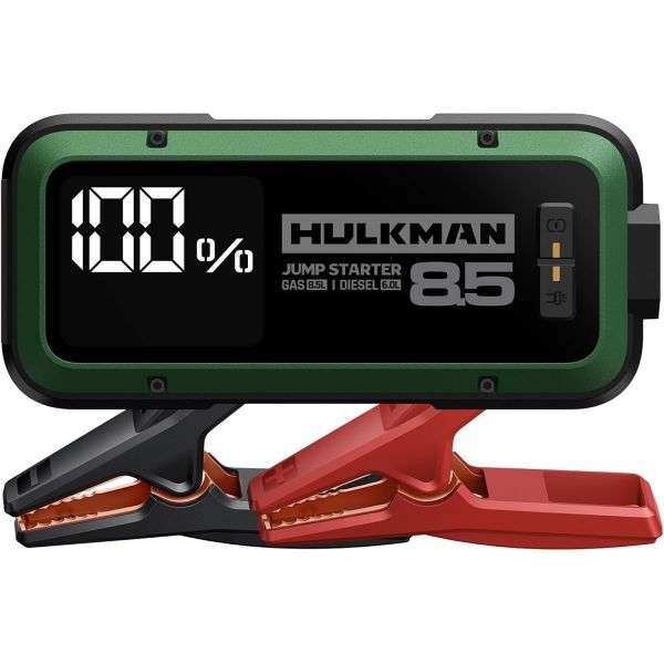 Hulkman 헐크먼 알파85 스페이스 그레이 2000A 74Wh 스마트 점프 스타터 12V 휴대용 자동차 배터리 부스터 3.3인치 디스플레이USBC 파워팩 5모드 손전등 점퍼 434,900원