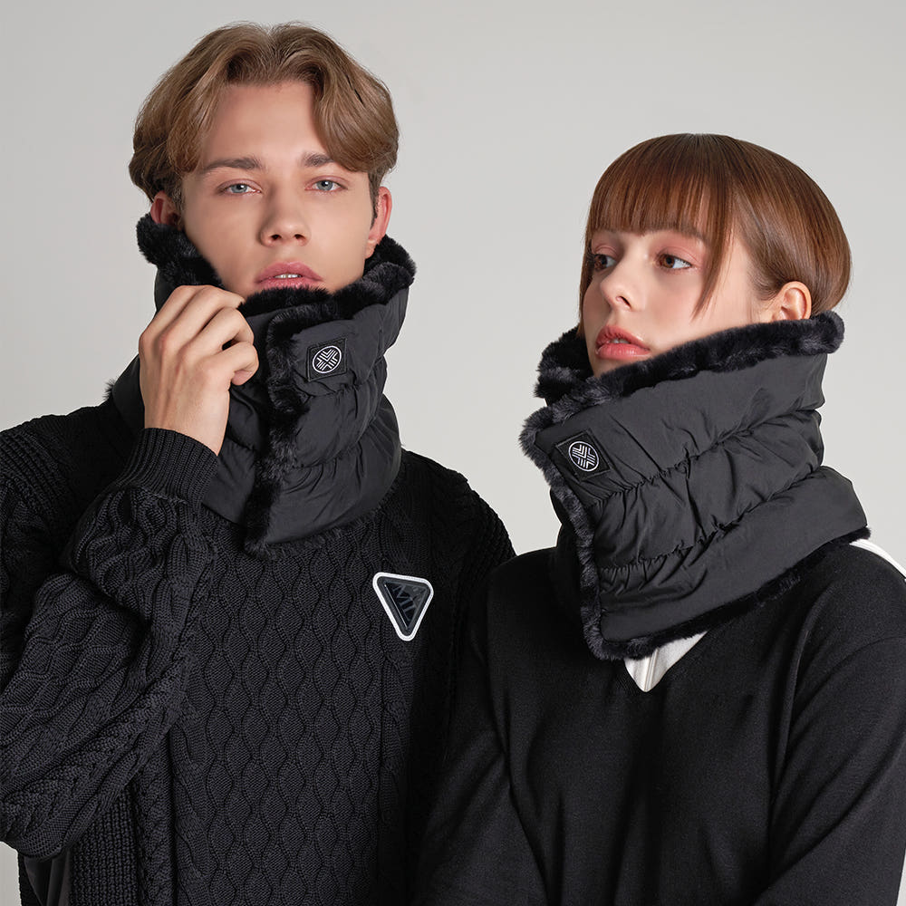 테크스킨 와펜로고 패딩 넥워머, 블랙, 1개 29,000원