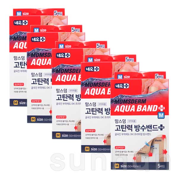 네오 맘스덤 고탄력 방수밴드 M (중형) 5매입/상처/방수/아쿠아/드레싱/밴드/반창고 13,900원