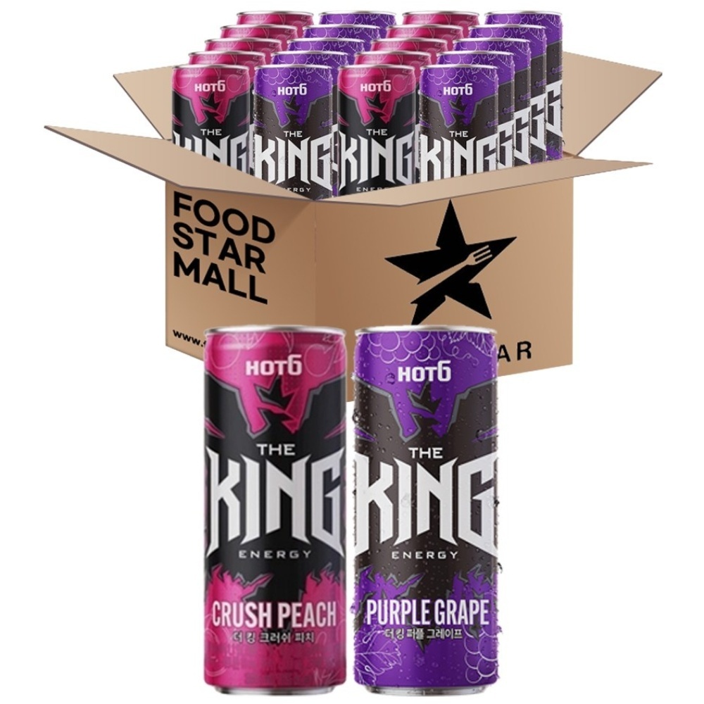 [푸드스타] 핫식스 더킹 (크러쉬피치, 퍼플그레이프) 355ml 각 10입 총 20입, 20개입, 355ml 31,700원