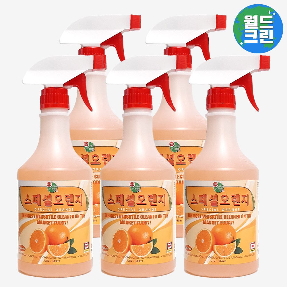 월드크린 PB-1 스페셜 오렌지 650ml 피비원 PB PB1 다목적 리필 세정제 세제 청소 국산 업소용 기름 18,340원