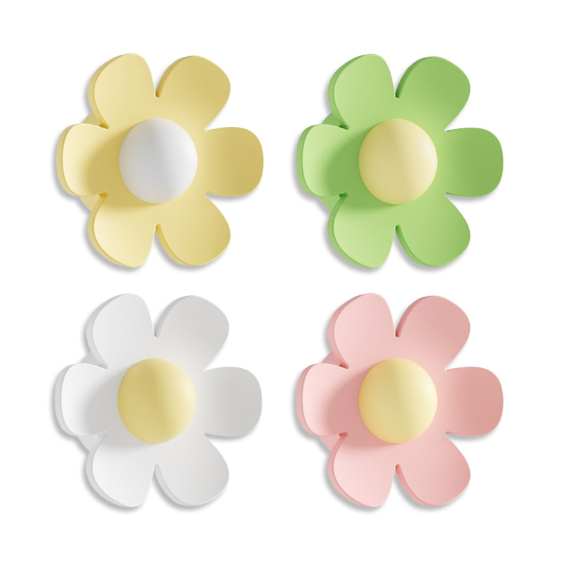 바이조이 세면대 구멍마개 꽃모양 실리콘 오퍼플로우 캡 4종세트, 그린+옐로우+핑크+화이트, 1세트 7,500원
