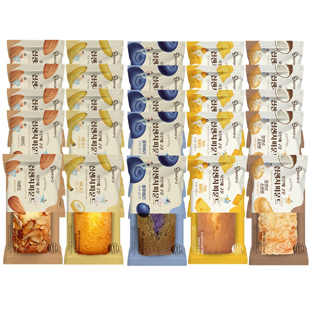 델포유 오븐에 구운 십센치 파운드 케이크 50g, 50g, 25개 16,900원