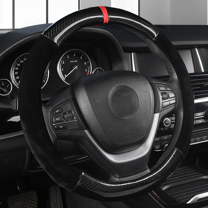 아리코 카본 미끄럼방지 스티어링 핸들커버, 벨벳블랙 12,560원