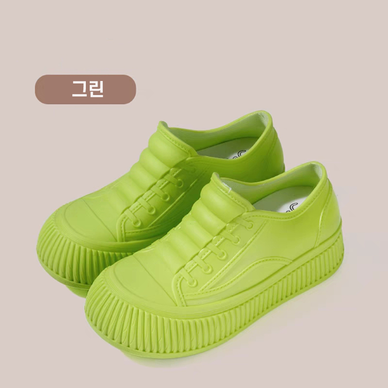 TIMEPURE 얕은 목 두꺼운 밑창 장화 여성용 패션 레인부츠 신상품 로우탑 비옷 미끄럼 방지 방수 주방 작업용 고무 신발 성인용 22,900원