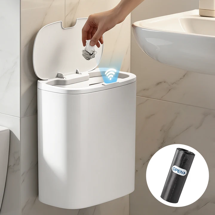 Soolink 스마트 자동 센서 휴지통 무타공 쓰레기통 냄새차단 화장실 14L 19,900원