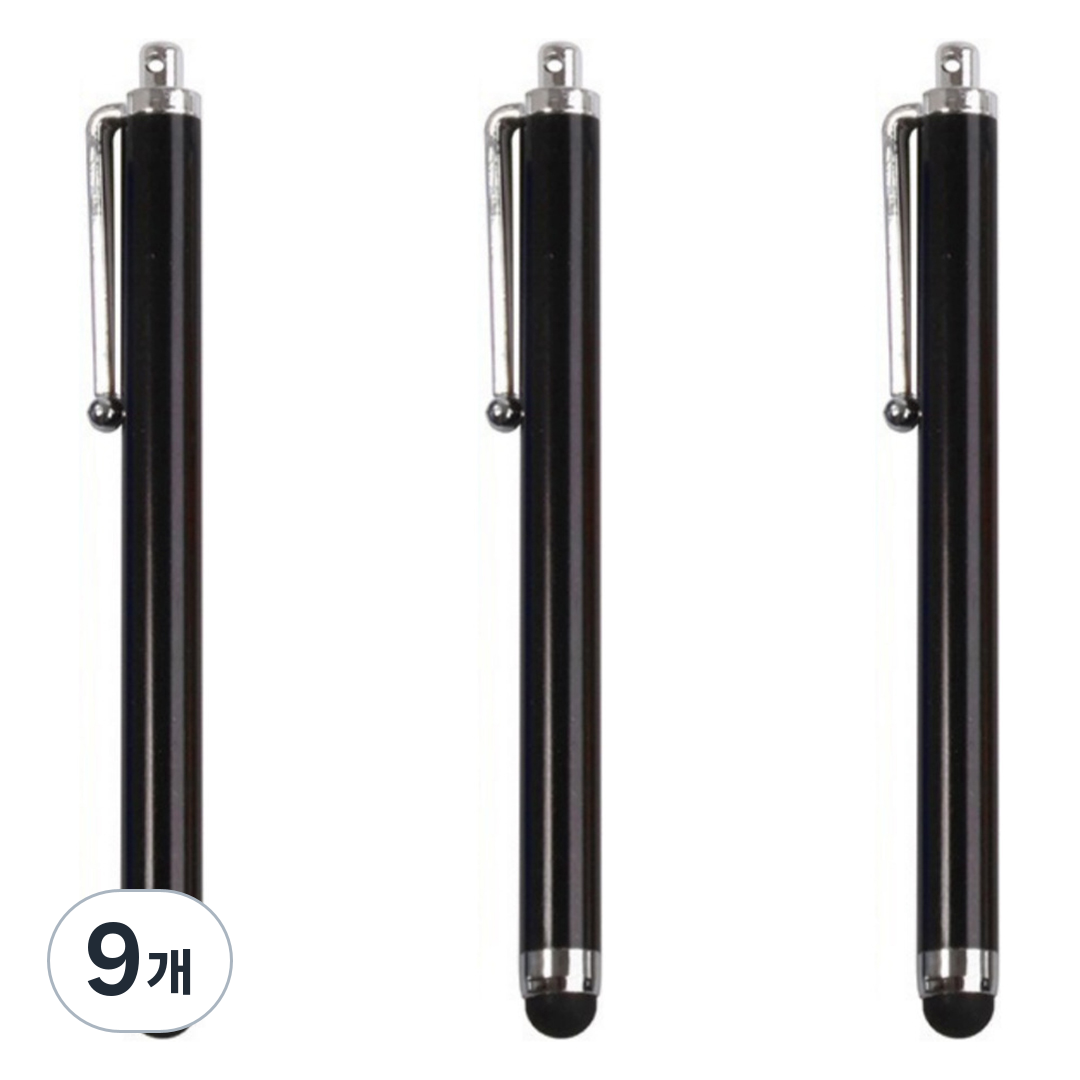 바리코 초미세 태블릿 스마트폰 정전식 터치펜, 블랙, 9개 8,700원