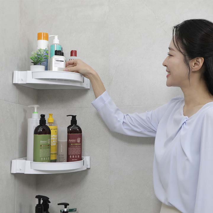 [씨엔쇼핑_TV홈쇼핑] 바로착360 코너선반, 2개, 화이트 29,800원