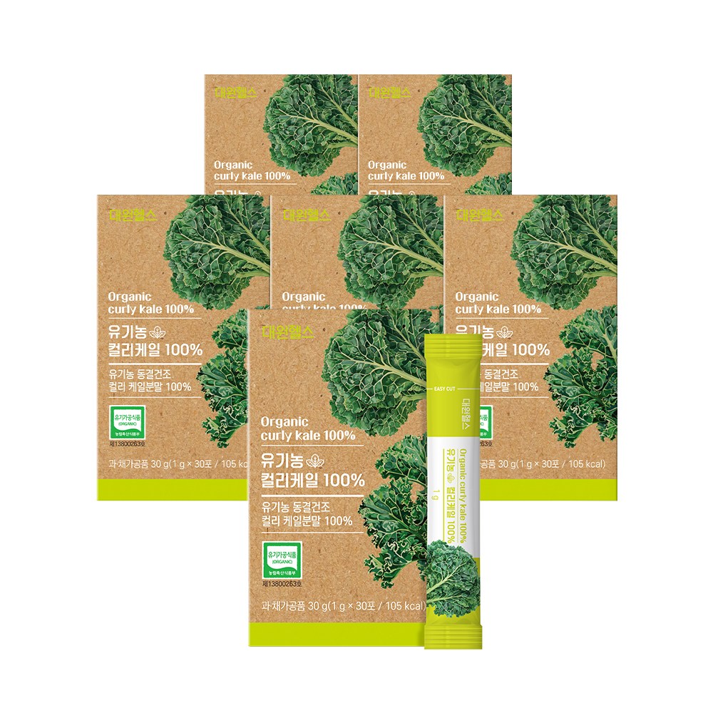 대원제약 대원헬스 유기농 컬리케일 100% 1개월분, 30g, 6박스 59,900원