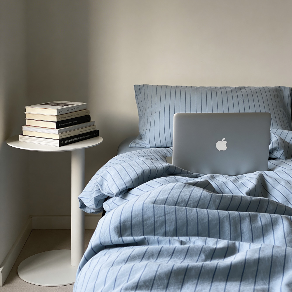 원형 사이드 테이블 소파 철제 테이블 카페 매장 침대 사이드협탁 디스플레이, 화이트 119,000원