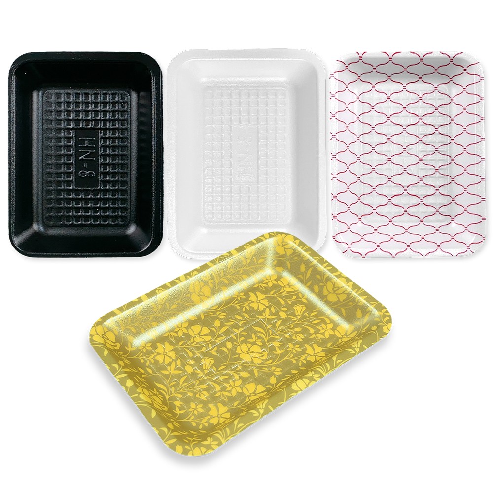 올플러스 PSP트레이 8호 100개 1000개 반찬 정육점 백색 검정 적그물 골드트레이, 1개, 100개입 17,900원