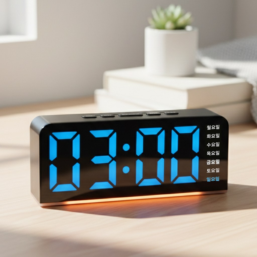 사시한사 무소음 탁상시계 led 탁상용 전자시계 디지털 알람시계 21,990원