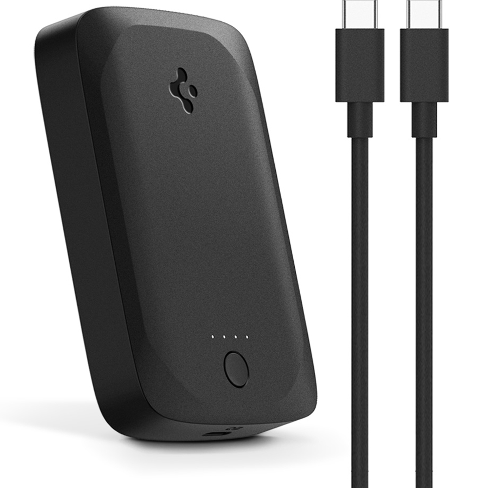 슈피겐 맥세이프 마그네틱 고속 무선충전 미니 보조배터리 5000mAh C타입, PH2100, 블랙 53,910원
