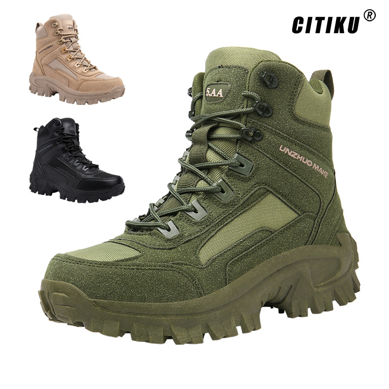 CITIKU남자전투화 남자미들워커 남자지퍼워커 워커운동화 남자겨울워커 아웃도어 하이탑 정글 워커 등산화 캠핑 사막 부츠 워커 245-280cm 36,060원