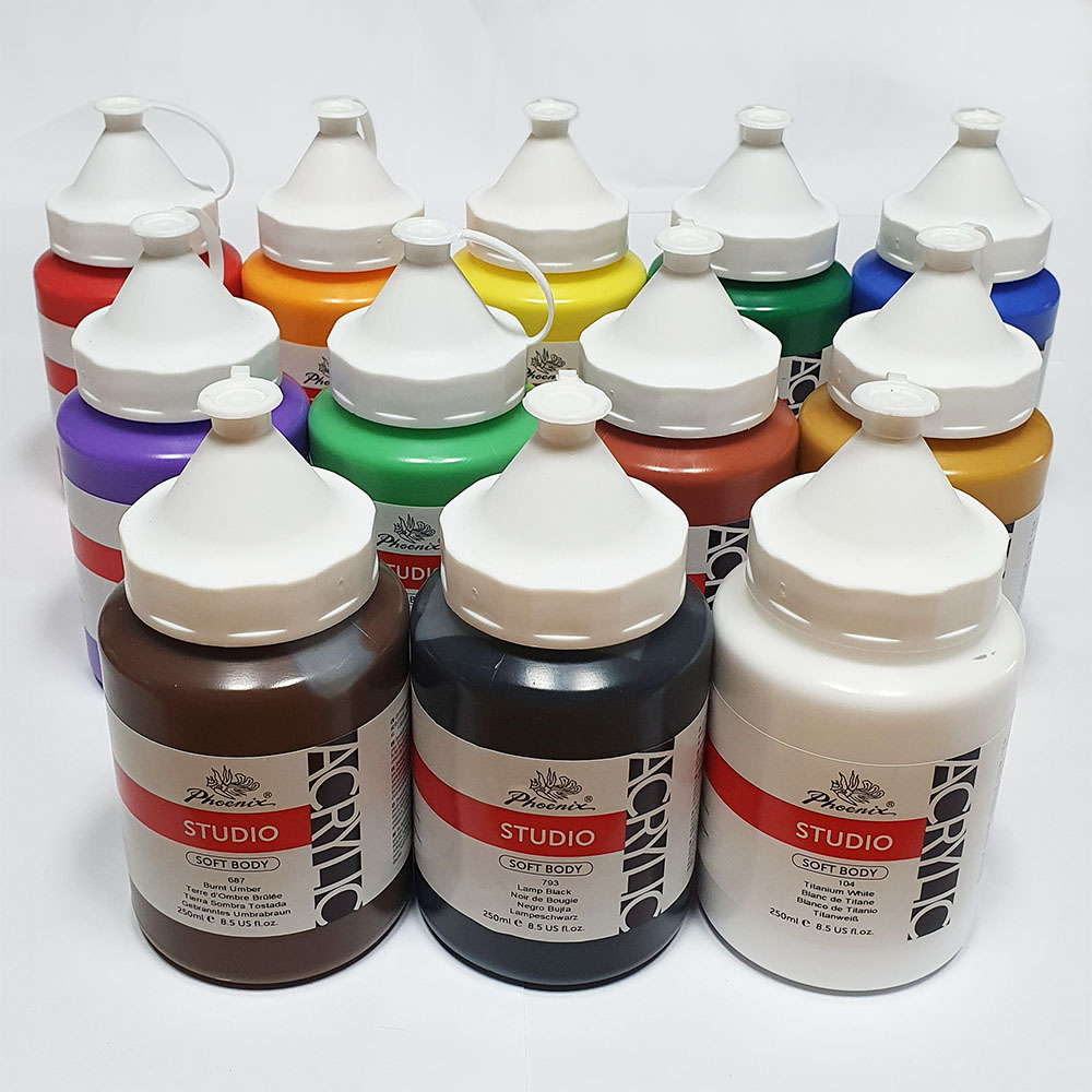 아크릴물감 STUDIO 250ml 12색세트/ 학교 학원 화실 문화센터 대용량 미술준비물 공예 만들기 인테리어재료 78,000원