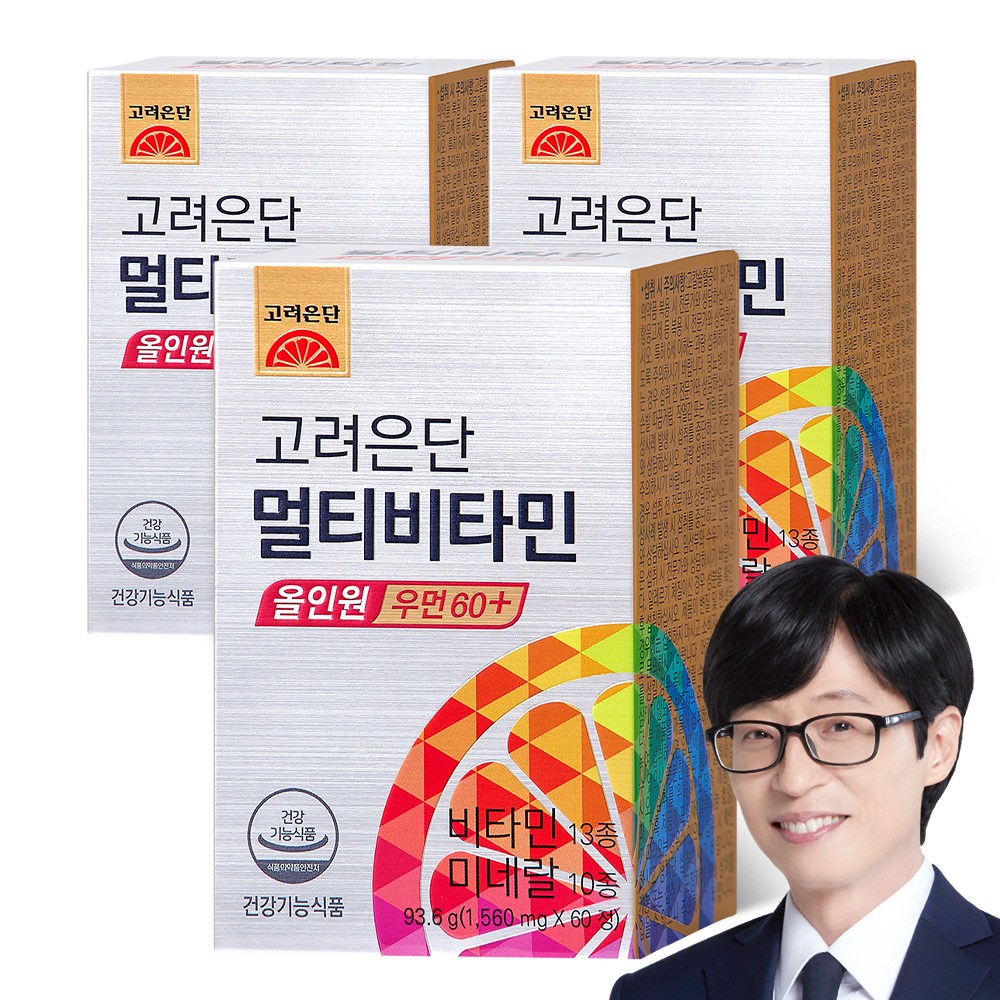 고려은단 멀티비타민 올인원 우먼 60+, 60정, 3개 64,950원