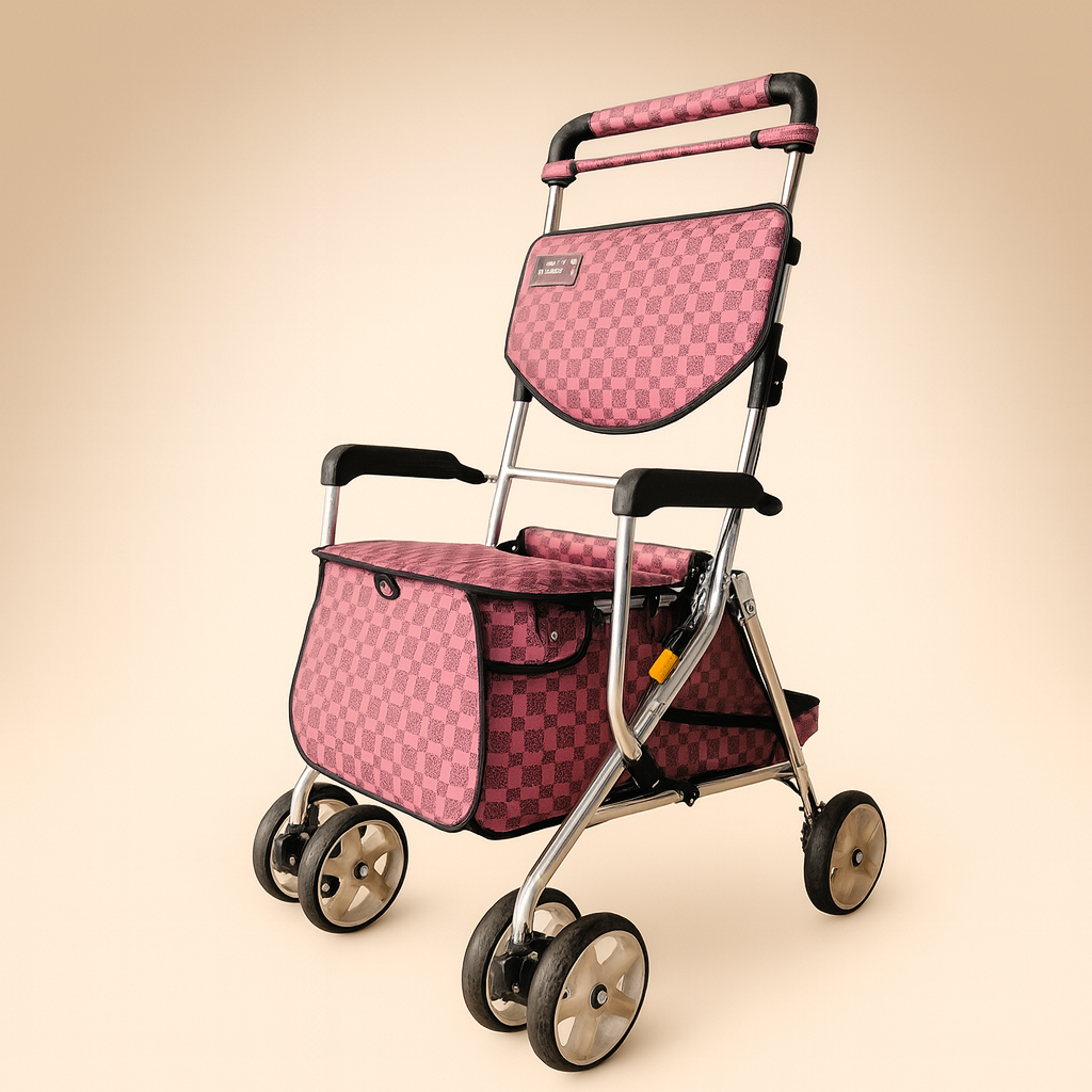 온빛케어 복지용구 노인 어르신 장기요양 넓은 수납 안전 높은 성인용 보행기 보행차 단비 27,720원