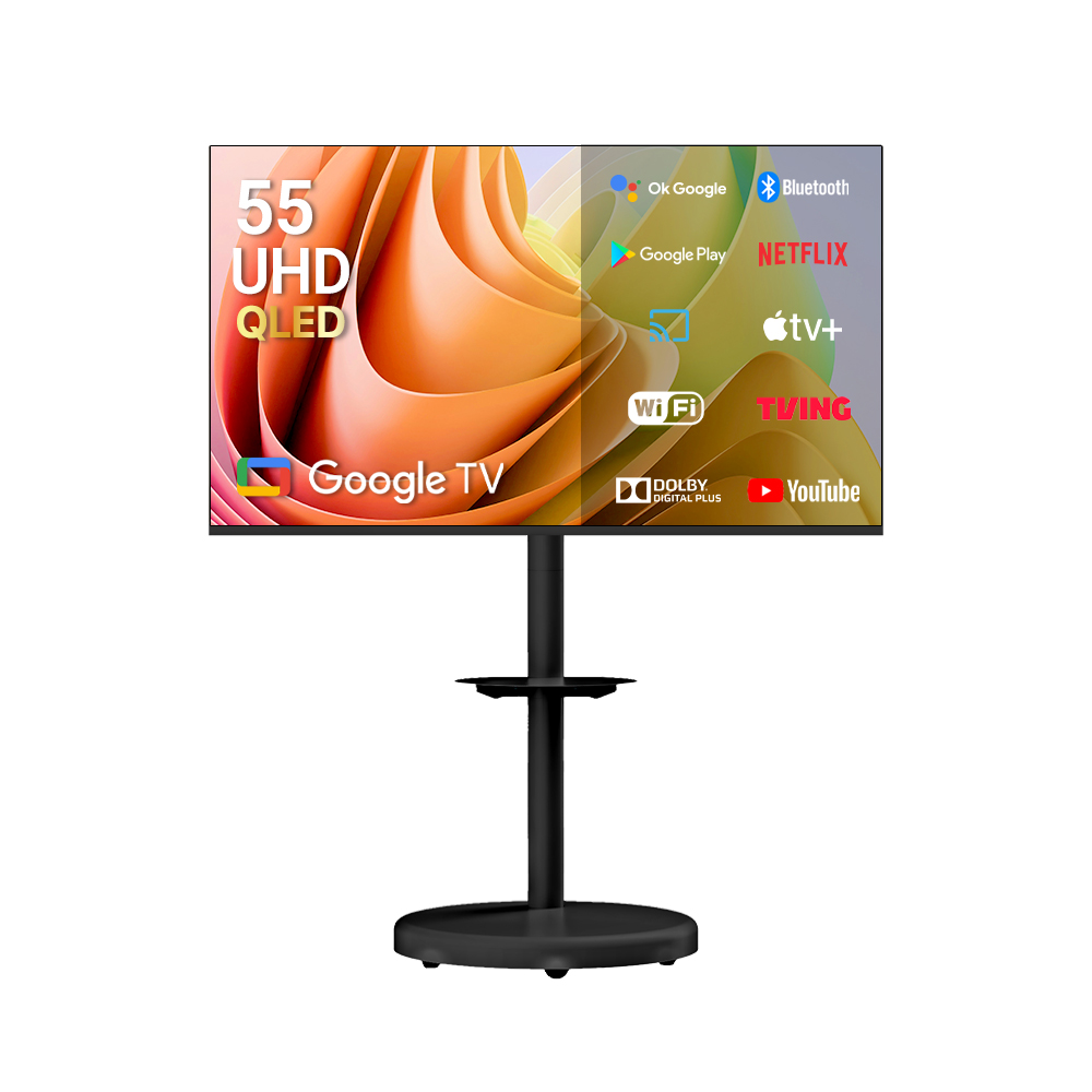 무빙큐빅스 스마트 4K UHD QLED 55인치 삼탠바이미 블랙에디션 스탠딩 이동식 TV 삼텐바이미 중소바이미, 방문설치, 스탠드형, 무빙큐빅스 4K UHD QLED 55인치 삼탠바이미, 139cm/55인치 658,000원