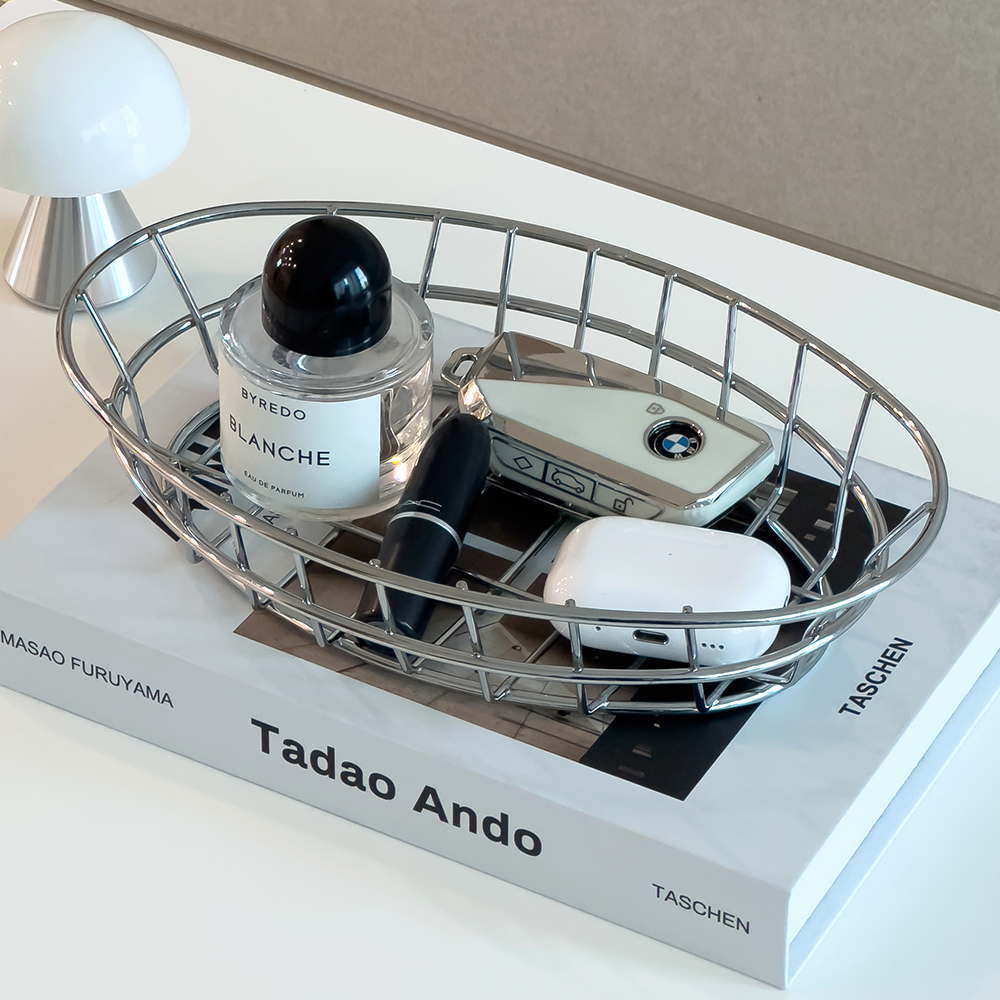 리빙공감 다용도 철제 스틸 바스켓 바구니, 실버, 1개 5,900원