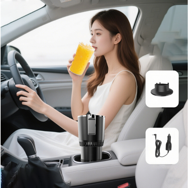 [cy] 차량용 쿨링컵 홀더 냉온컵 냉각컵+보온컵 2in1 LED터치온도표시 자동차 TEC반도체 급속냉각 12V차량적용 야외 캠핑용 음료 냉각기 신상 29,500원