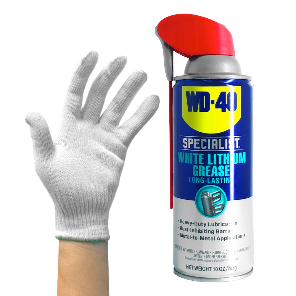 벡스 WD-40 스페셜리스트 화이트리튬그리스 + 면장갑 WD40 윤활유 부식 방지 보호 14,100원