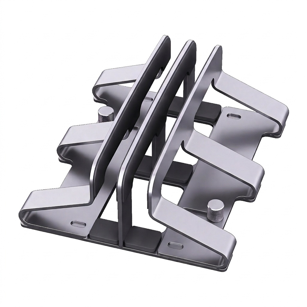BuddhiGear 노트북 수직 거치대 듀얼슬롯 탄소강 데스크 수납 너비조절 실리콘 보호 미끄럼방지, 1개, 실버, C99-DS 21,300원