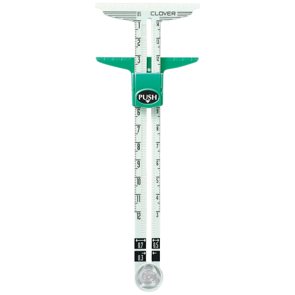 [CLOVER] 슬라이드T 제도용 자 (25-322) 양재도구 휴대용 소잉부자재, 1개, 단일색상 11,600원