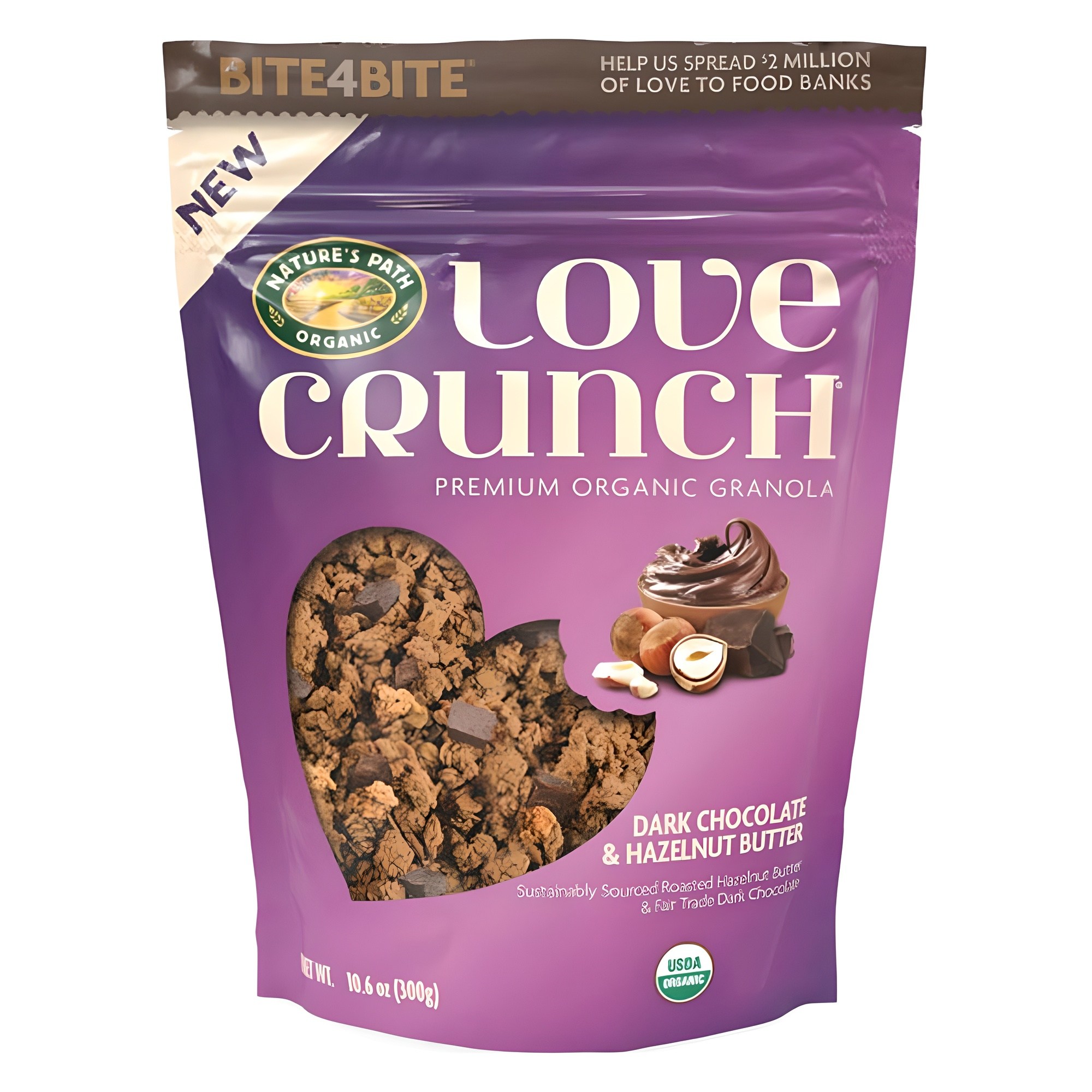 네이쳐스패스 러브 크런치 다크 초코 헤이즐넛 버터 그래놀라, 300g, 1개 10,770원