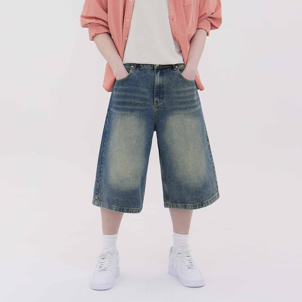 클로니아 남여공용 루즈 와이드 버뮤다 7부 청반바지 (옐로우블루) EU7M29 39,800원