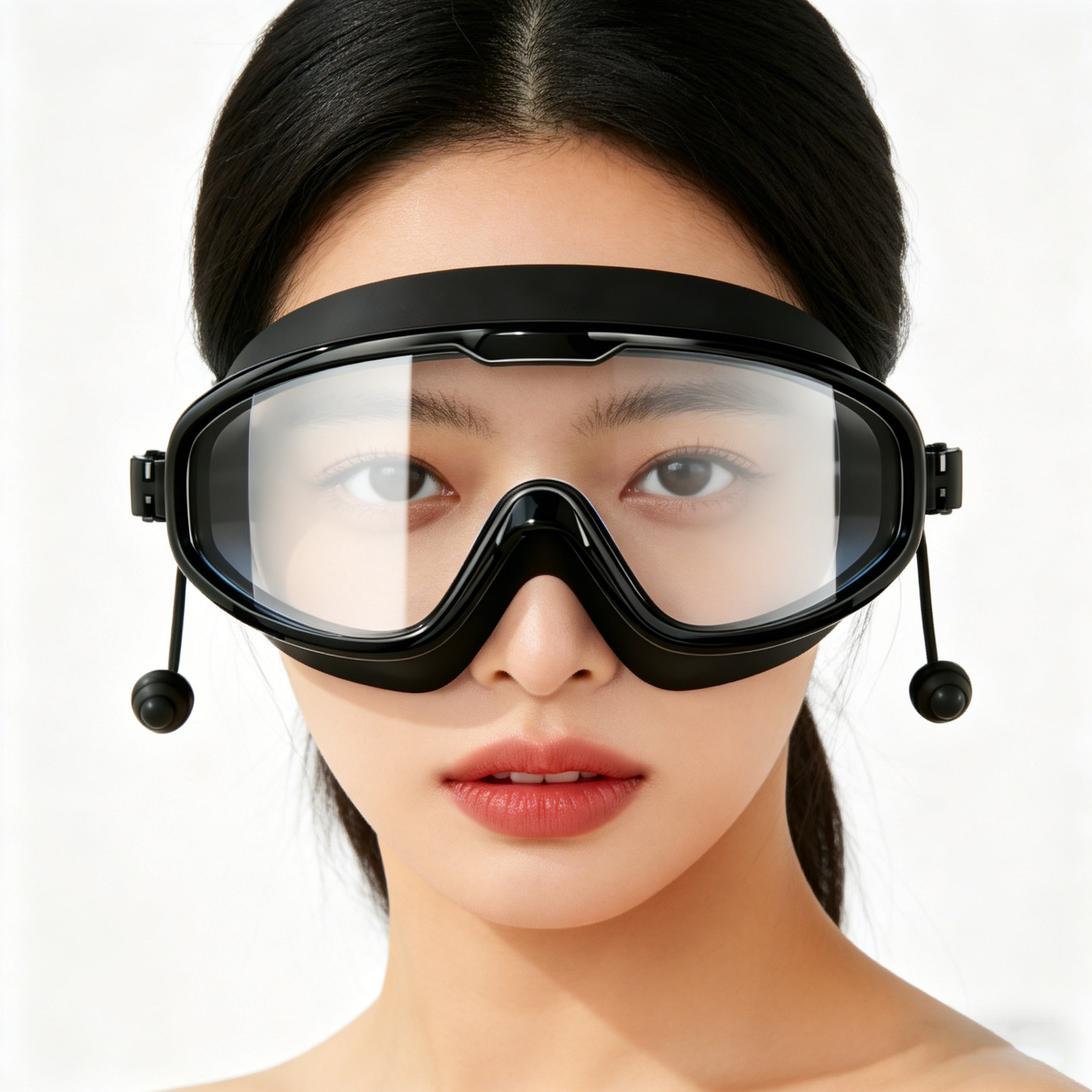 하늘박스 클리어뷰 수경 귀마개 일체형 자국없는 물안경 다이빙 듀얼 글라스 17,500원