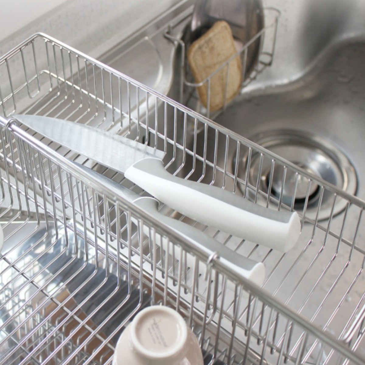 에넥스 식기건조대 수저통 304스텐 사각수저통 물빠짐통, 단품, 1단, 1개 13,000원