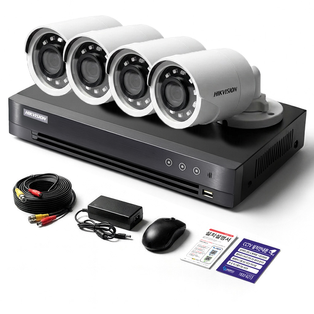세계1위 하이크비전 200만화소 CCTV 녹화기 풀세트 HDD 1TB 하이박스 포함 보안용 카메라, 1개 218,000원
